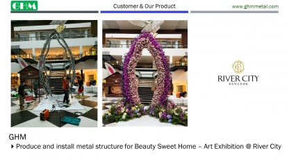 Produce and install metal structure for Beauty Sweet Home  - รับผลิตชิ้นงานโลหะตามแบบ ฉะเชิงเทรา